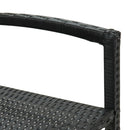 vidaXL 4 db fekete polyrattan bárszék