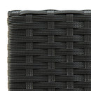 vidaXL 4 db fekete polyrattan bárszék