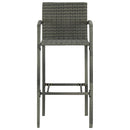 vidaXL 4 db szürke polyrattan bárszék