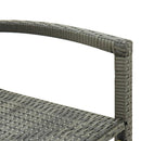 vidaXL 4 db szürke polyrattan bárszék