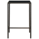 vidaXL barna polyrattan és üveg kerti bárasztal 70 x 70 x 110 cm