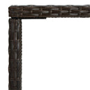 vidaXL barna polyrattan és üveg kerti bárasztal 70 x 70 x 110 cm
