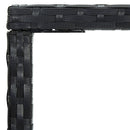 vidaXL fekete polyrattan és üveg kerti bárasztal 70 x 70 x 110 cm