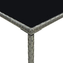 vidaXL szürke polyrattan és üveg kerti bárasztal 70 x 70 x 110 cm