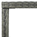 vidaXL szürke polyrattan és üveg kerti bárasztal 130 x 60 x 110 cm