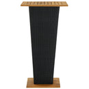 vidaXL fekete polyrattan és tömör akácfa bárasztal 60 x 60 x 110 cm