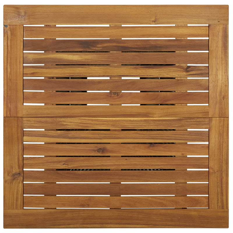 vidaXL szürke polyrattan és tömör akácfa bárasztal 80 x 80 x 110 cm