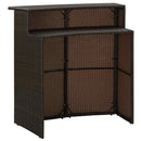 vidaXL barna polyrattan kerti bárasztal 120 x 55 x 110 cm