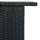 vidaXL fekete polyrattan kerti bárasztal 120 x 55 x 110 cm