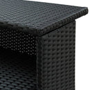 vidaXL fekete polyrattan kerti bárasztal 120 x 55 x 110 cm