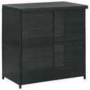 vidaXL 3 részes fekete polyrattan bárszett