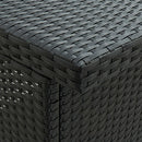 vidaXL 3 részes fekete polyrattan bárszett