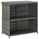 vidaXL 3 részes szürke polyrattan bárszett