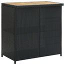 vidaXL 3 részes fekete polyrattan bárszett