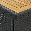 vidaXL 3 részes fekete polyrattan bárszett
