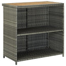 vidaXL 3 részes szürke polyrattan bárszett