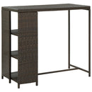 vidaXL barna polyrattan kerti tárolóláda 120 x 60 x 110 cm