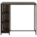 vidaXL barna polyrattan kerti tárolóláda 120 x 60 x 110 cm