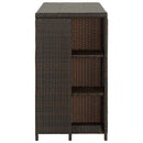 vidaXL barna polyrattan kerti tárolóláda 120 x 60 x 110 cm