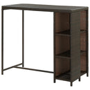 vidaXL barna polyrattan kerti tárolóláda 120 x 60 x 110 cm