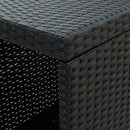 vidaXL fekete polyrattan bárasztal tárolópolccal 120 x 60 x 110 cm
