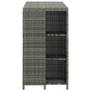 vidaXL szürke polyrattan bárasztal tárolópolccal 120 x 60 x 110 cm