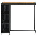 vidaXL fekete polyrattan bárasztal tárolópolccal 120 x 60 x 110 cm