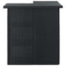 vidaXL fekete polyrattan sarok bárasztal 100 x 50 x 105 cm