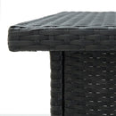vidaXL fekete polyrattan sarok bárasztal 100 x 50 x 105 cm
