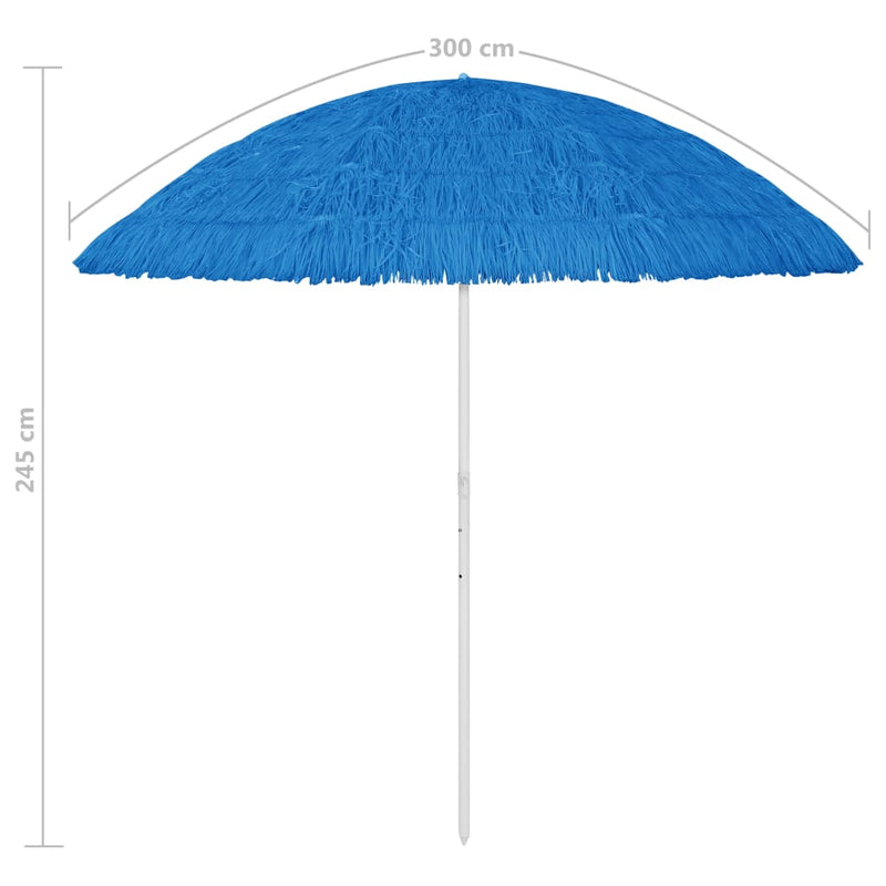 vidaXL kék hawaii stílusú strandnapernyő 300 cm