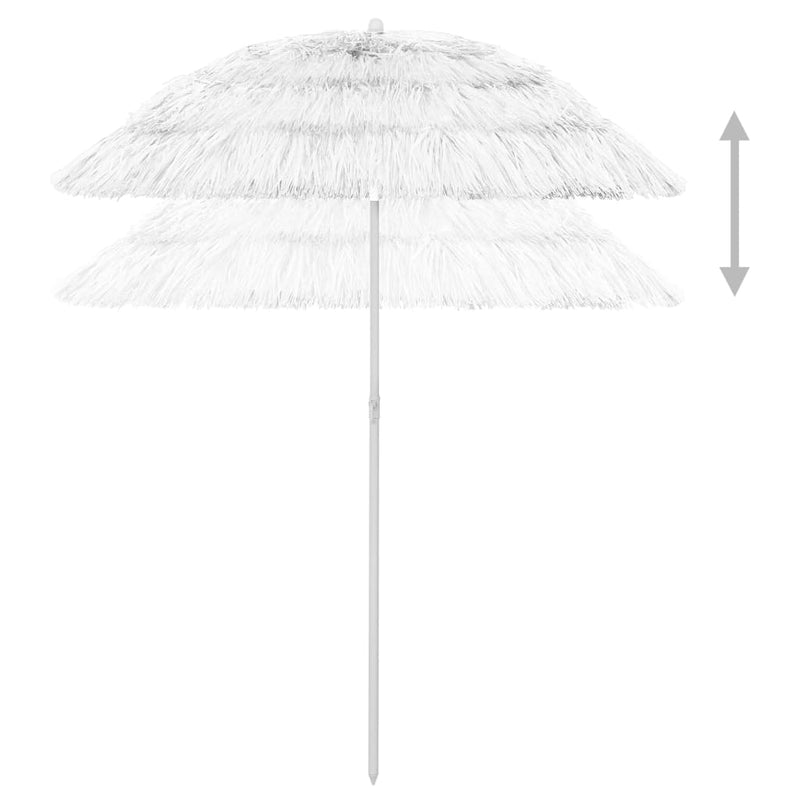 vidaXL fehér hawaii stílusú strandnapernyő 180 cm