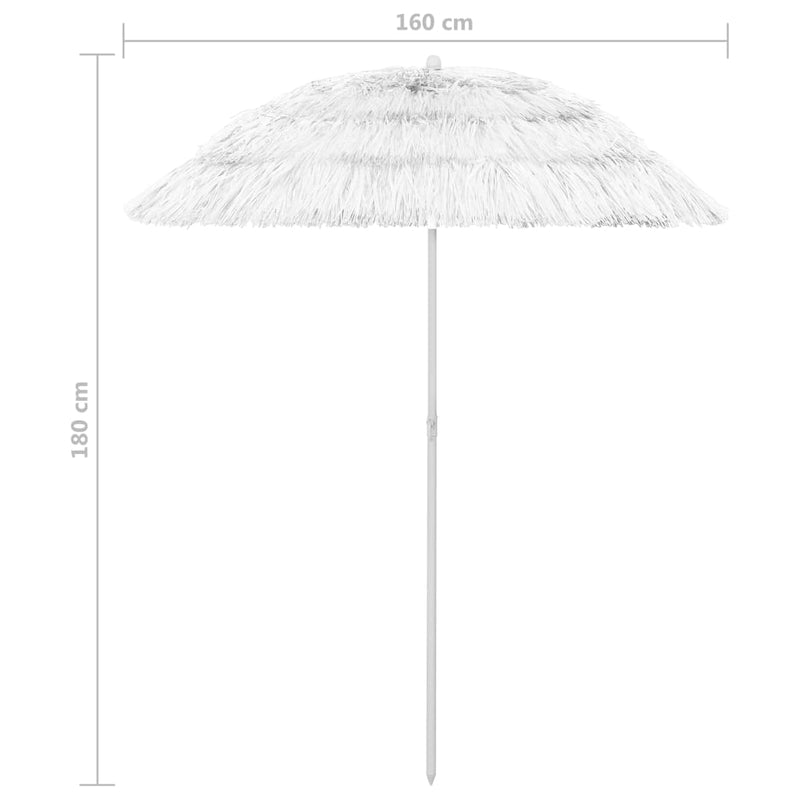 vidaXL fehér hawaii stílusú strandnapernyő 180 cm