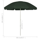vidaXL zöld strandnapernyő 240 cm