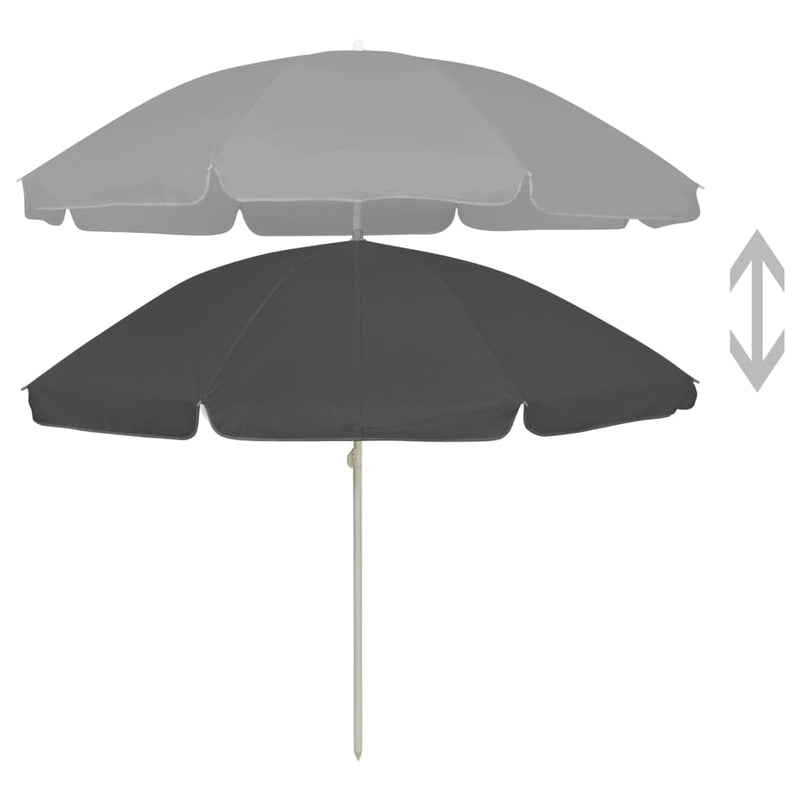 vidaXL antracitszürke strandnapernyő 240 cm