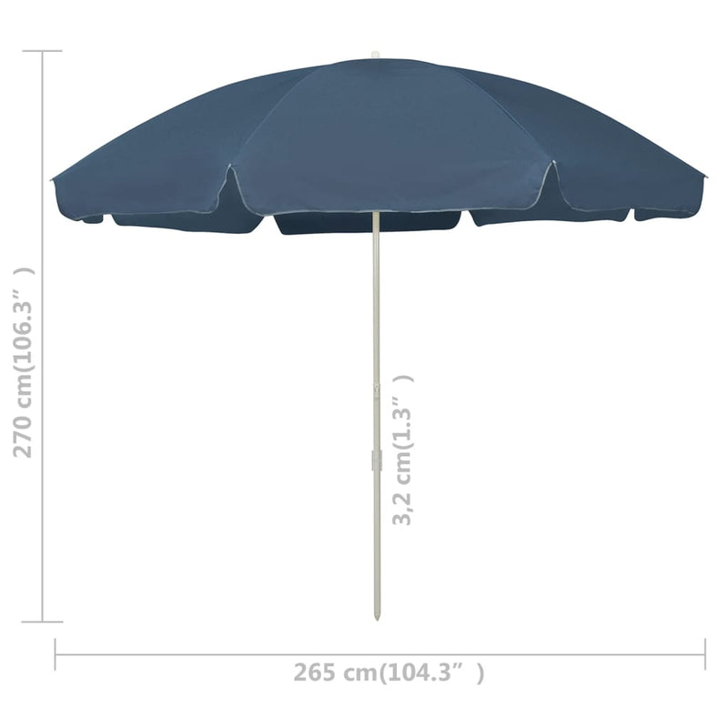 vidaXL kék strandnapernyő 300 cm