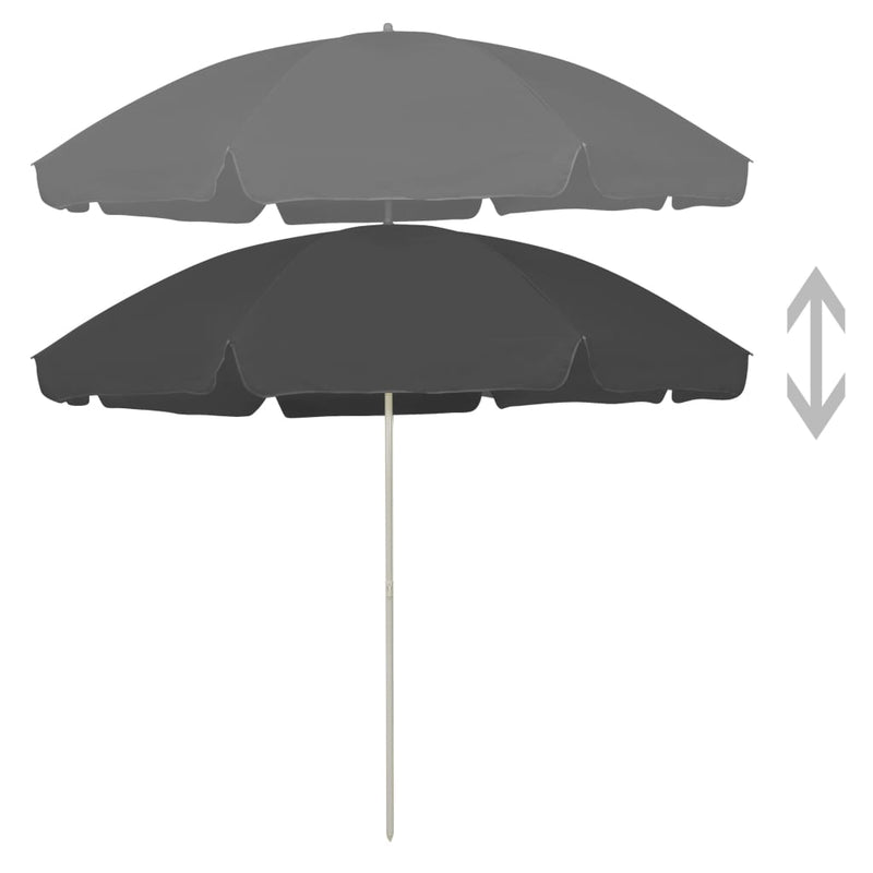 vidaXL antracitszürke strandnapernyő 300 cm