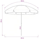 vidaXL homoksárga strandnapernyő 240 cm