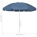 vidaXL kék strandnapernyő 240 cm
