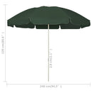 vidaXL zöld strandnapernyő 240 cm