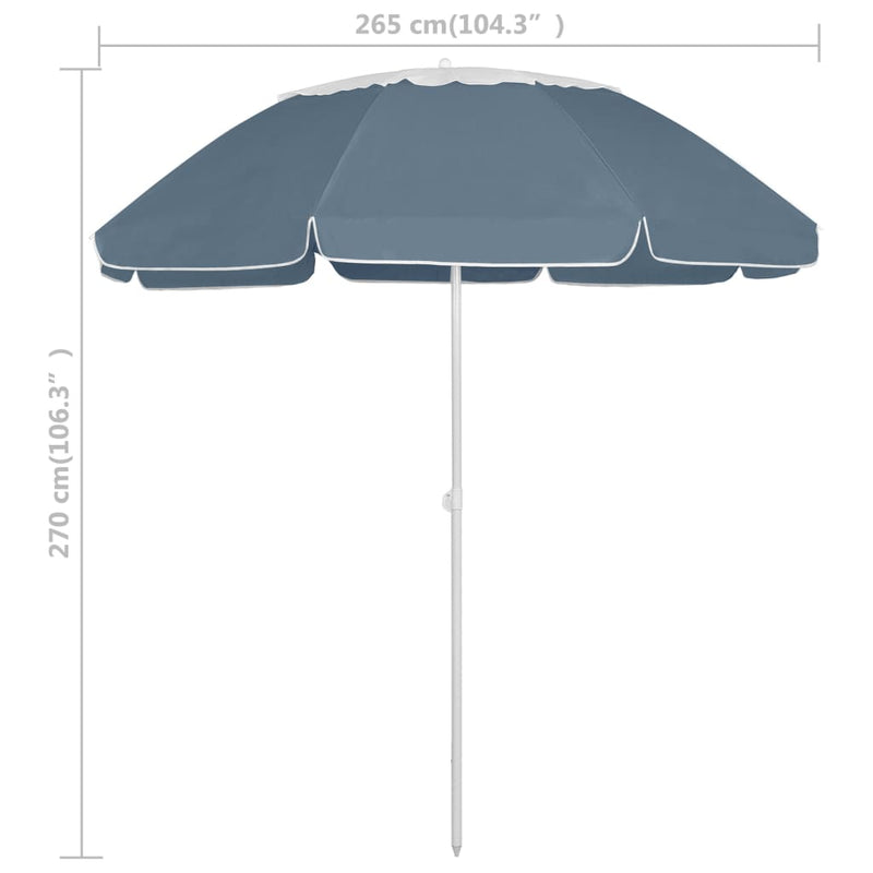 vidaXL kék strandnapernyő 300 cm