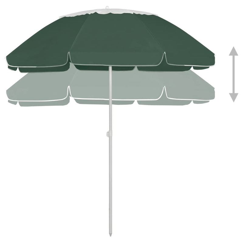 vidaXL zöld strandnapernyő 300 cm