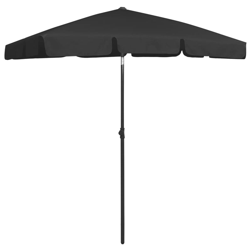 vidaXL fekete strandnapernyő 180 x 120 cm