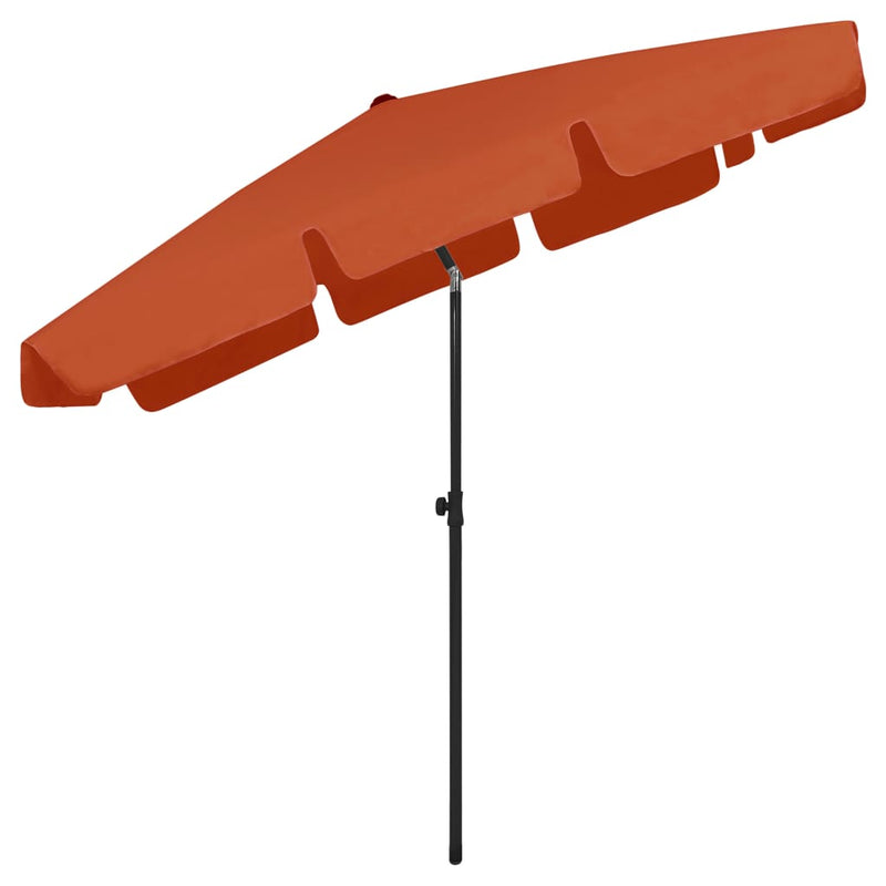 vidaXL terrakotta strandnapernyő 200 x 125 cm