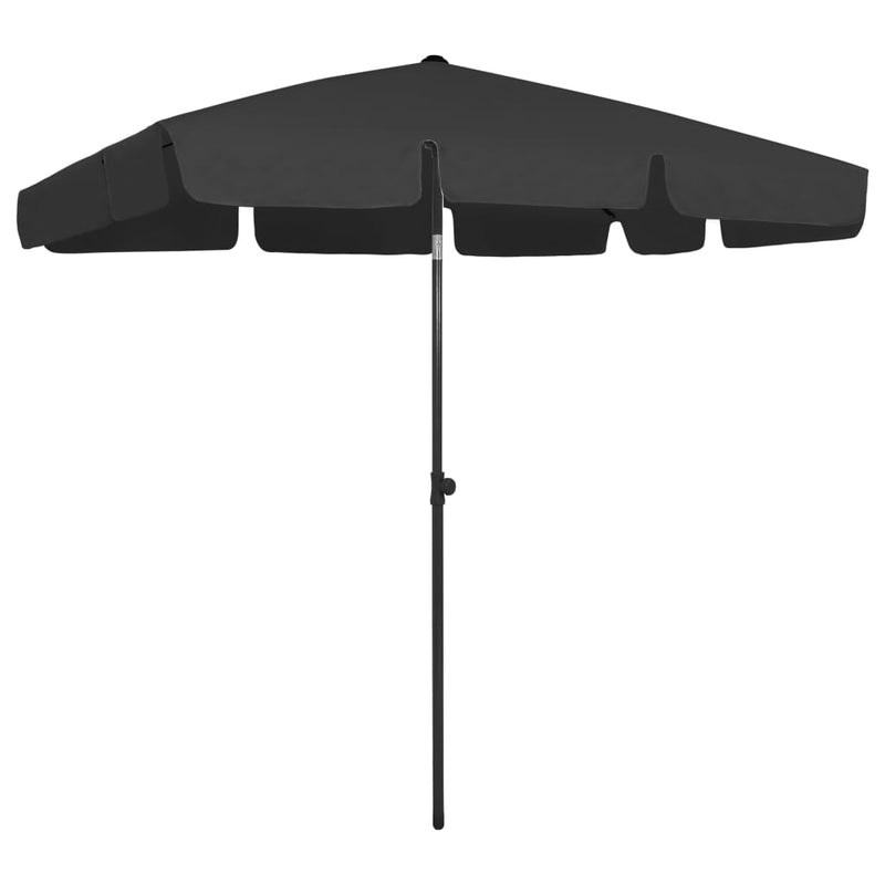 vidaXL fekete strandnapernyő 200 x 125 cm