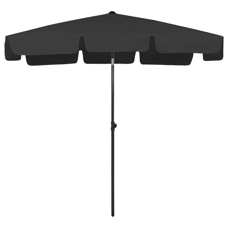vidaXL fekete strandnapernyő 200 x 125 cm
