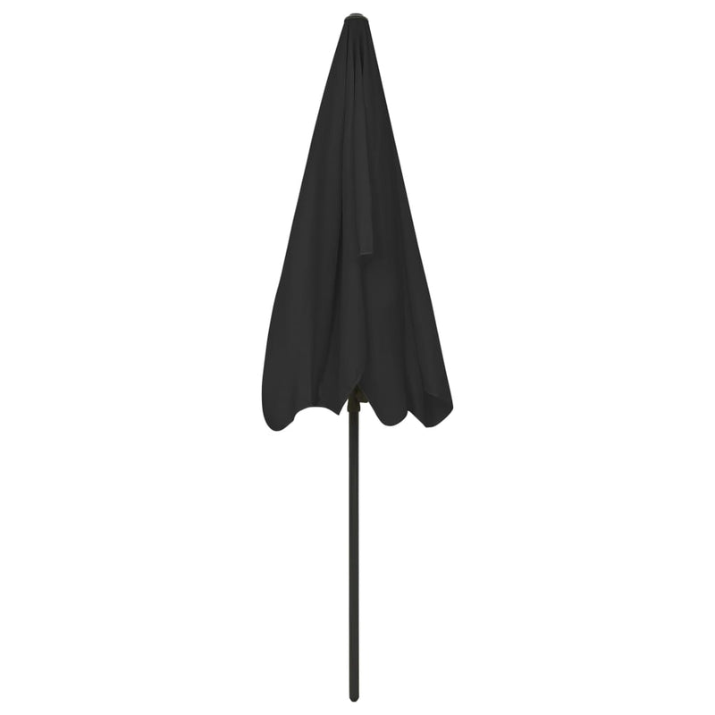 vidaXL fekete strandnapernyő 200 x 125 cm