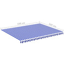 vidaXL kék és fehér csere napellenző ponyva 4,5 x 3,5 m