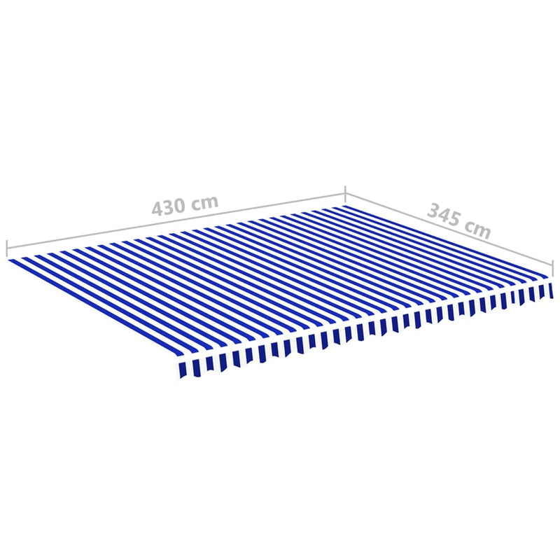 vidaXL kék és fehér csere napellenző ponyva 4,5 x 3,5 m