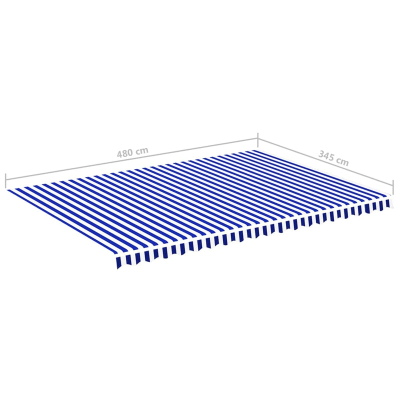 vidaXL kék és fehér csere napellenző ponyva 5 x 3,5 m