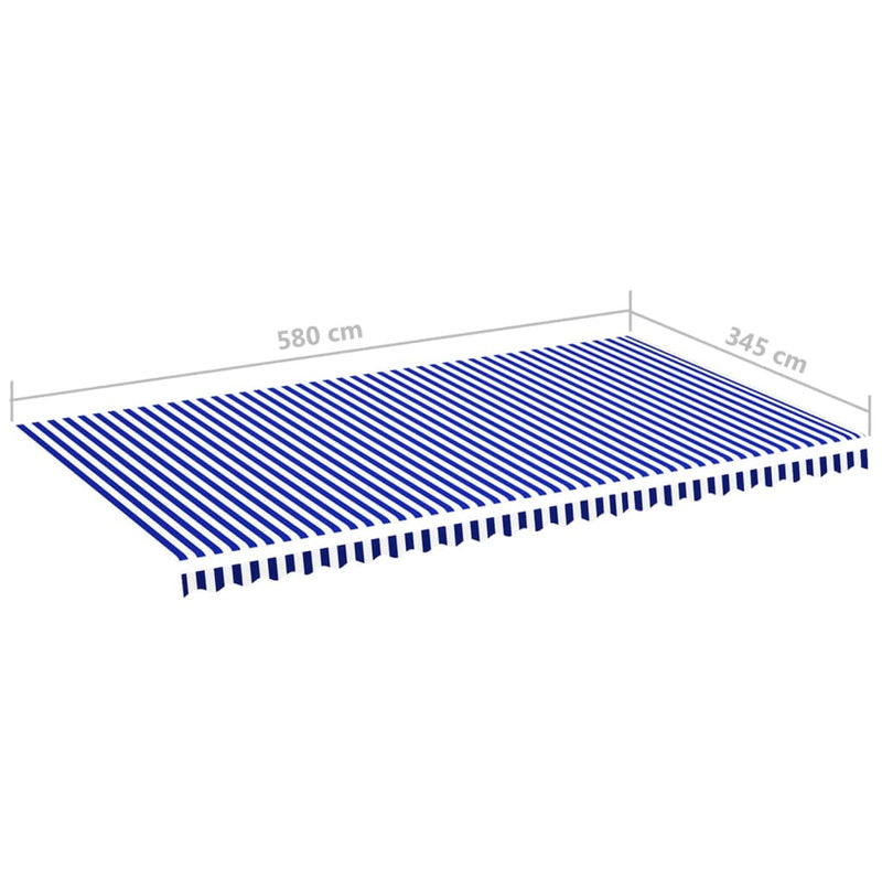 vidaXL kék és fehér csere napellenző ponyva 6 x 3,5 m